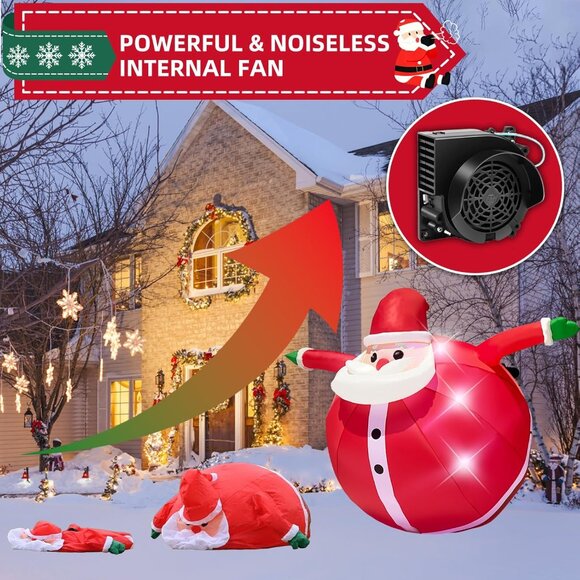 🆕9FT Christmas Inflatables Santa Claus Decoration for Indoor Outdoor Decor - Picture 9 of 10